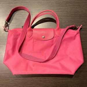 Longchamp Le pliage Medium Pink Shoulder tote